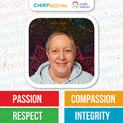 Margie Scheers earns this week's CHIRPs spotlight.