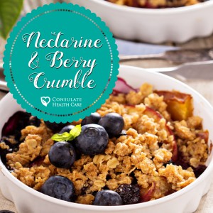 Nectarine berry crumble