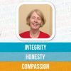 Headshot of Sheryl Goad with the words "integrity honesty compassion"