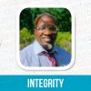 Headshot of Gino Jean and the word "integrity" underneath