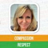 Headshot of Patricia Haze with the words "compassion" and "respect" printed beneath her