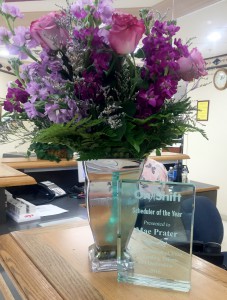 Mae Prater's flowers for scheduler of the year